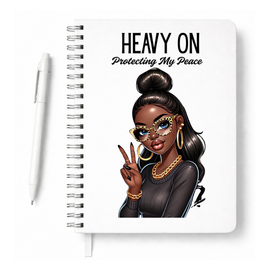 Heavy On Protecting My Peace UV DTF Journal Decal