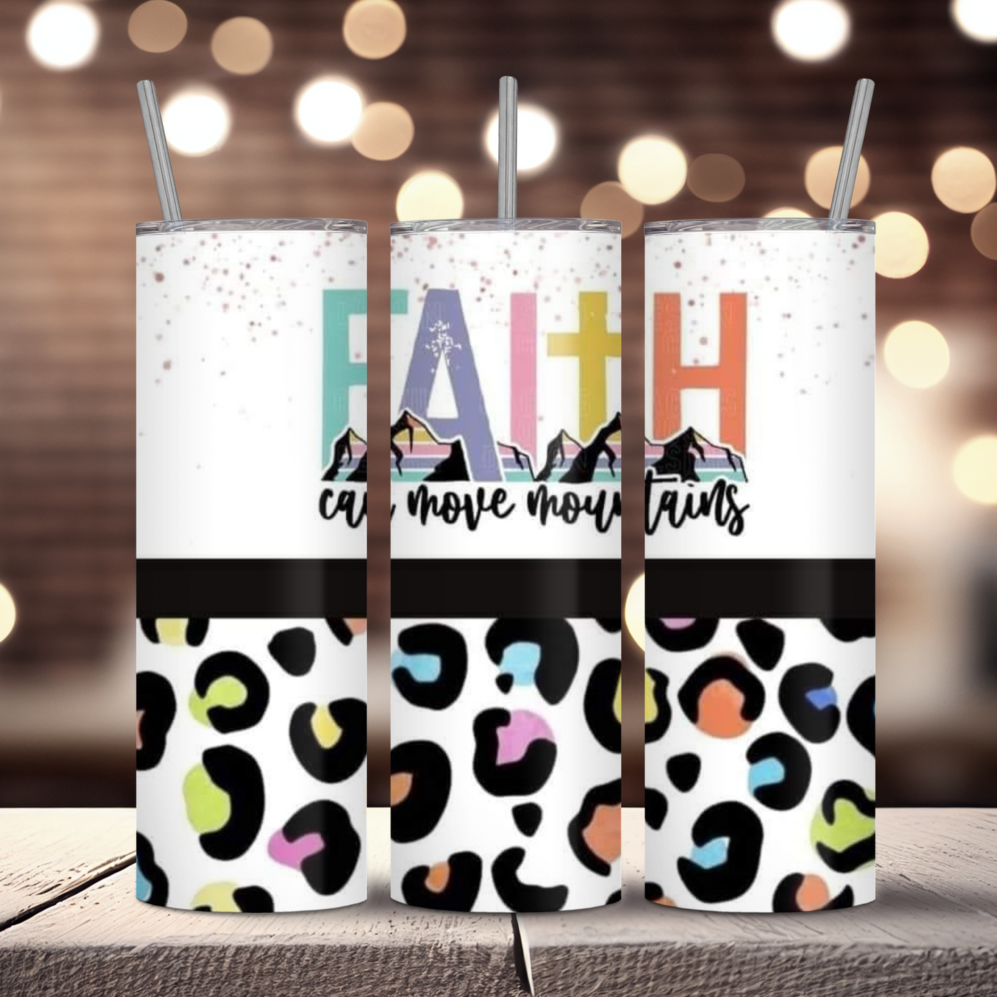 Faith Can Move Mountains Sublimation Tumbler (20 oz)