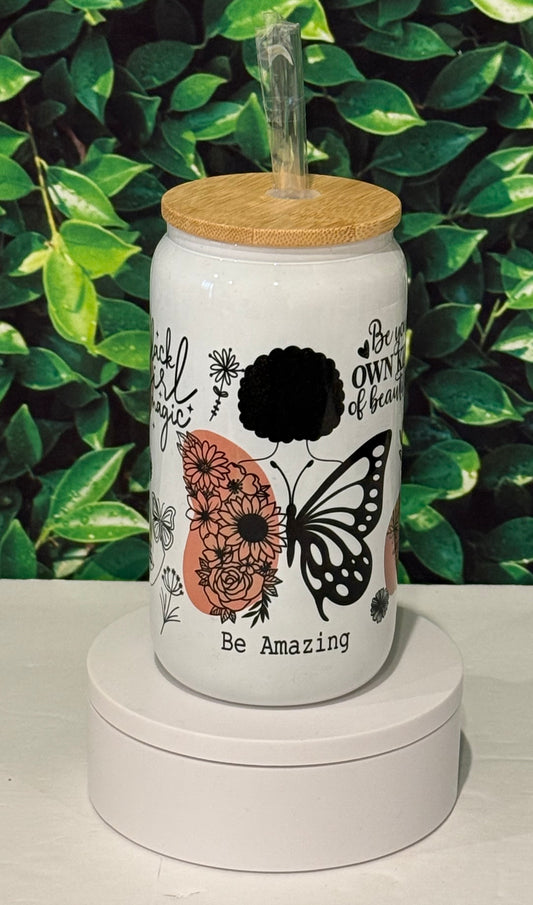 Black Girl Magic 16 oz. Glass Cup