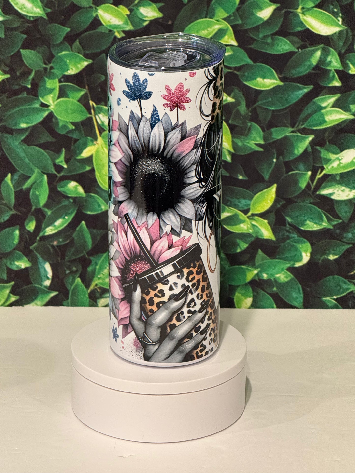 Leopard Glam Affirmation Sublimation Tumbler