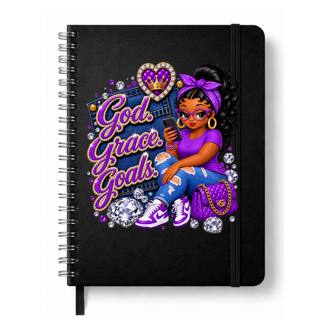 Purple God. Grace. Goals. Denim Decal