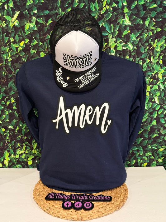 Amen T Shirt and Trucker Hat bundle
