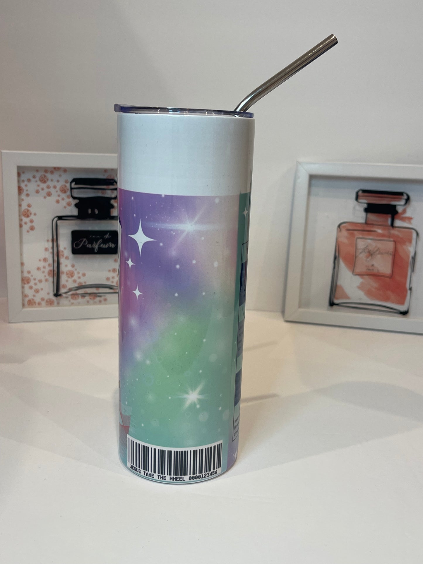 Jesus Take the Wheel Sublimation Tumbler (20 oz).