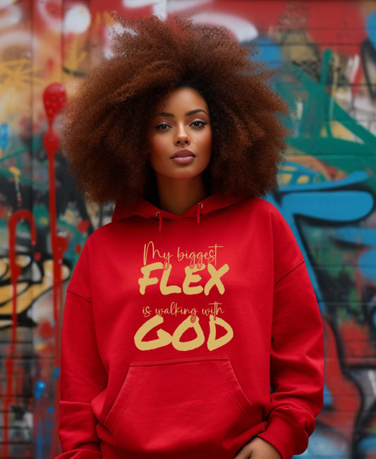 My Biggest Flex Hooded Sweatshirt