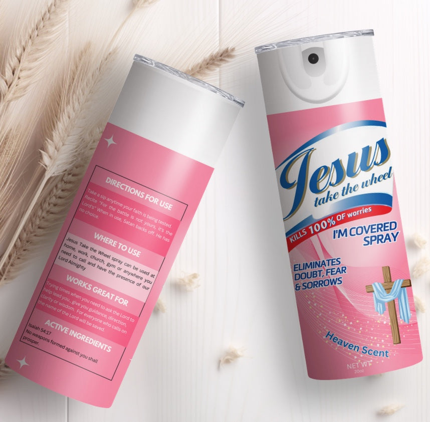 Jesus Take the Wheel Sublimation Tumbler (20 oz).