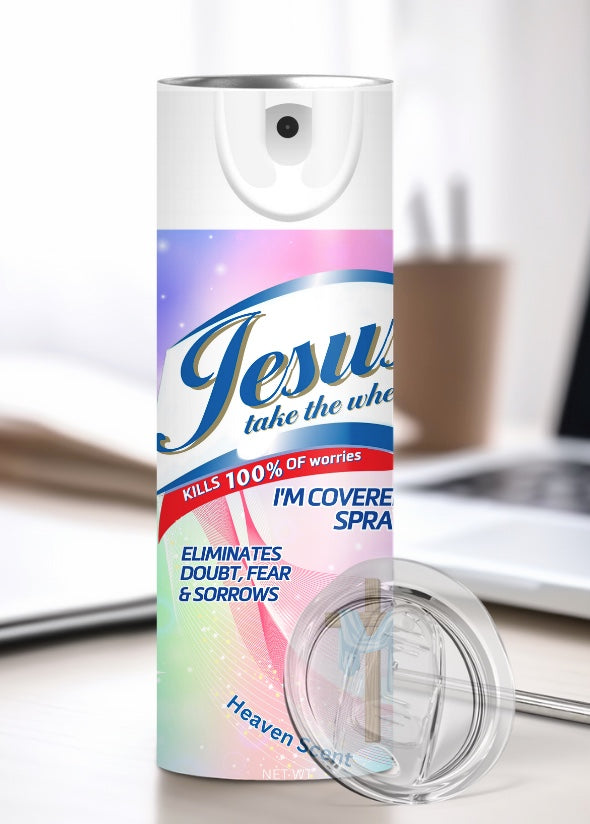 Jesus Take the Wheel Sublimation Tumbler (20 oz).