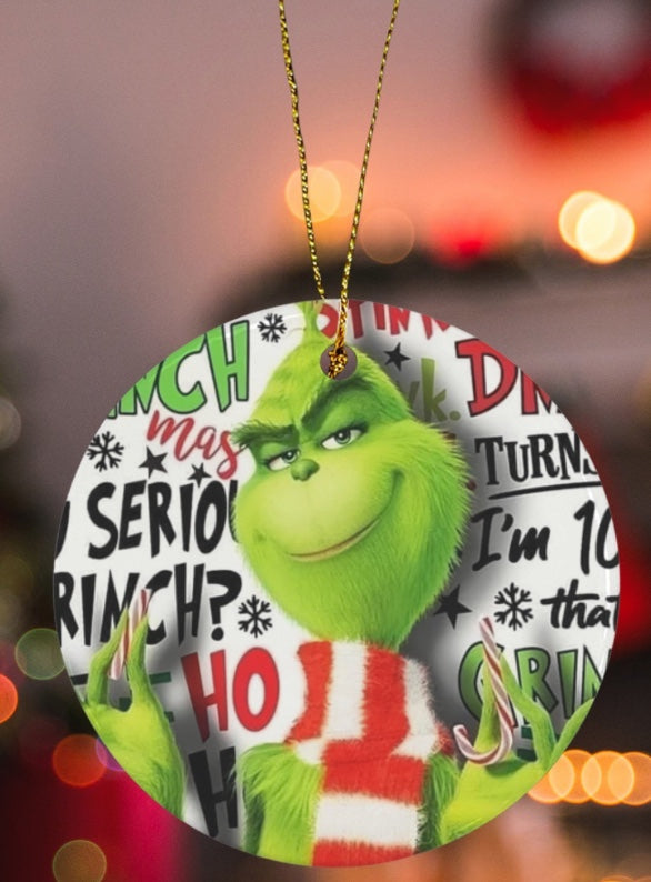 Grinch Christmas Ornament (set of 5)
