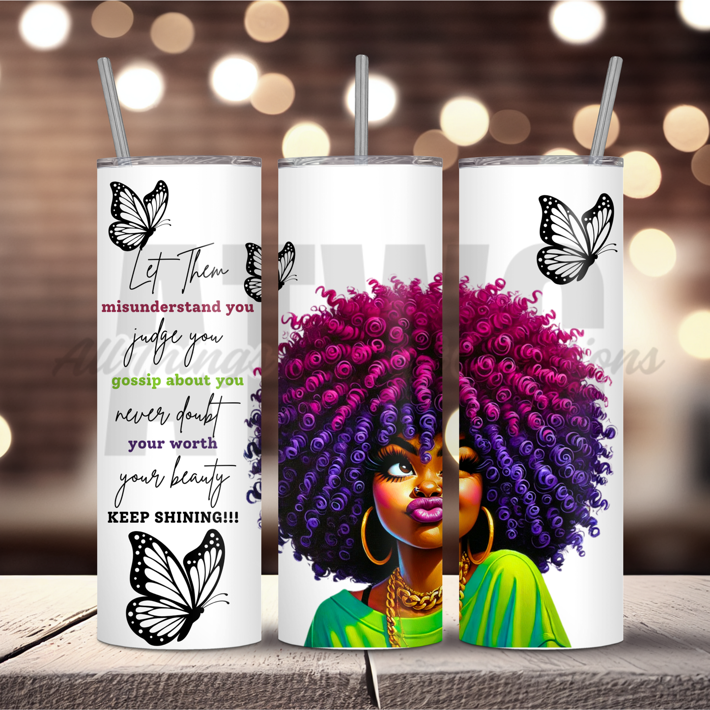 Let Them Facecard Sublimation Tumbler (20 oz).