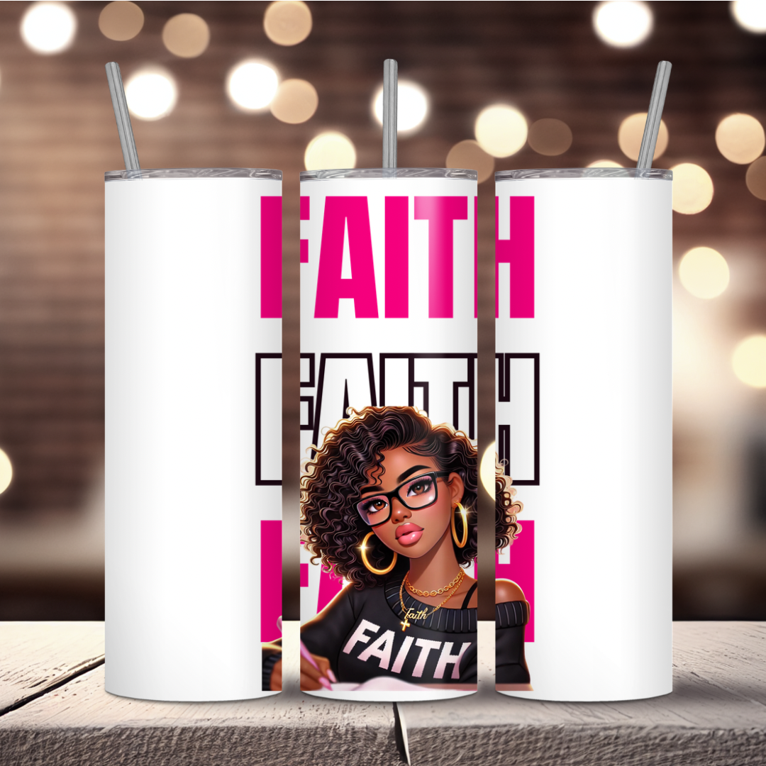 Faith Sublimation Tumbler Prints