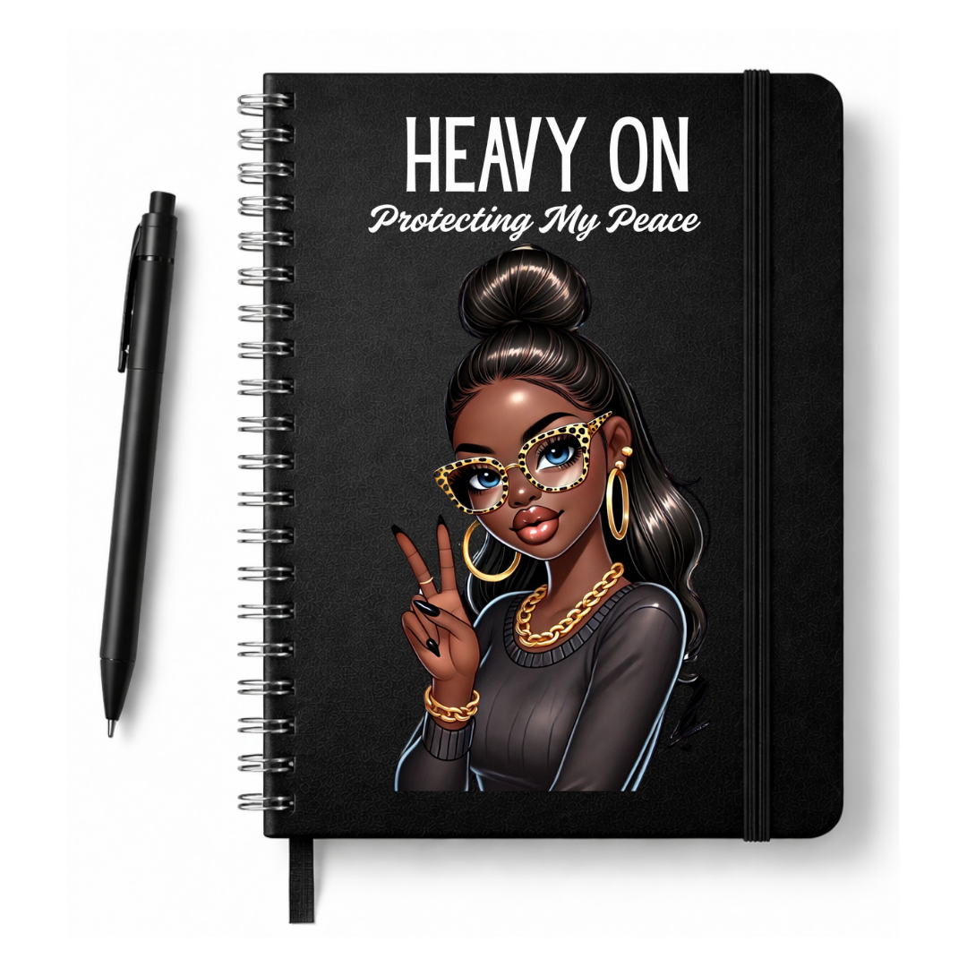 Heavy On Protecting My Peace UV DTF Journal Decal