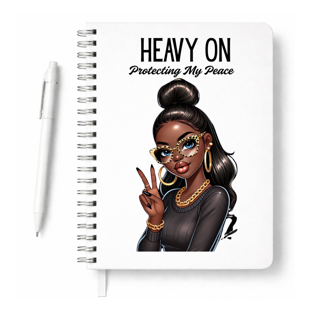Heavy On Protecting My Peace UV DTF Journal Decal