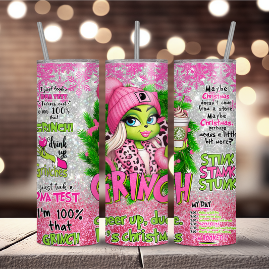 Pink Grinch Girl Sublimation Tumbler (20 oz.)