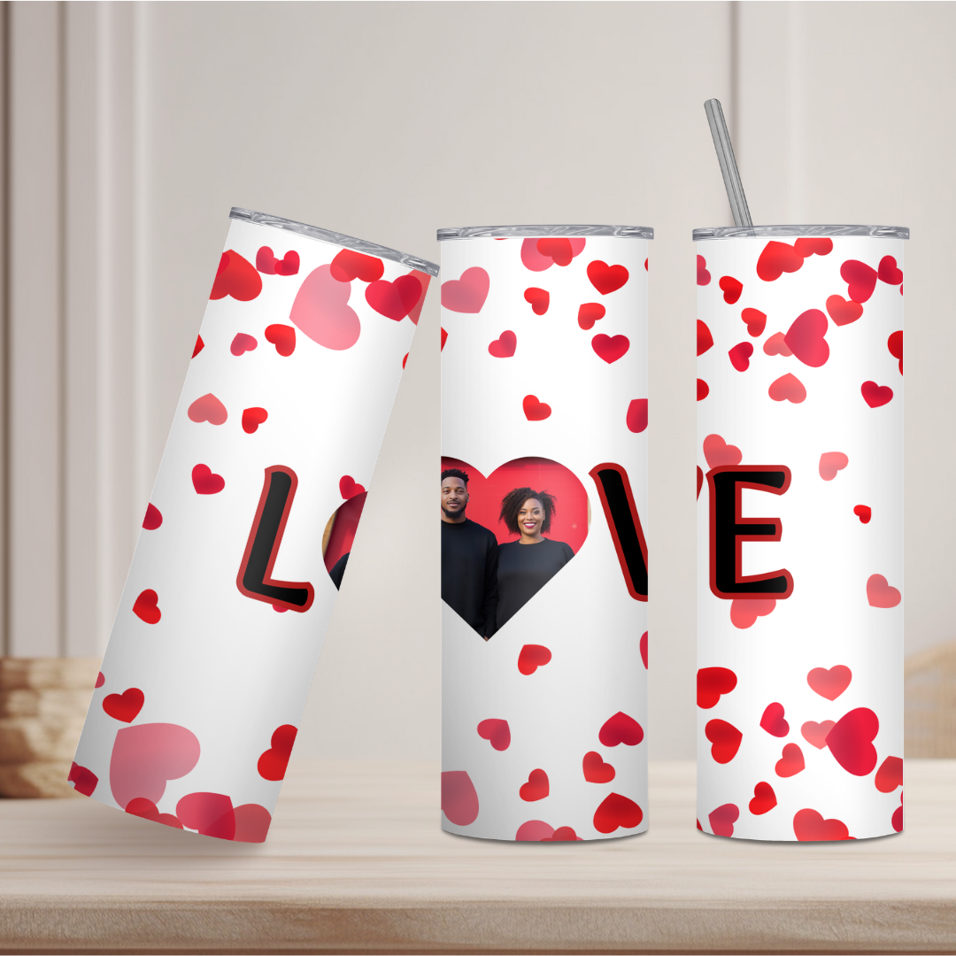 Valentine's Day Tumbler Wrap Template