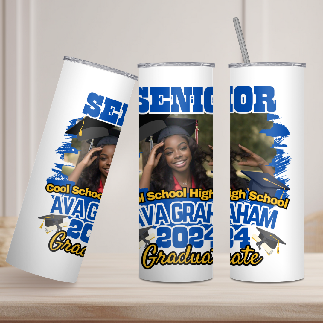 Custom Graduation Photo Sublimation Tumblers