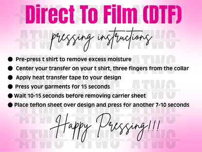 DTF Pressing Instructions Template