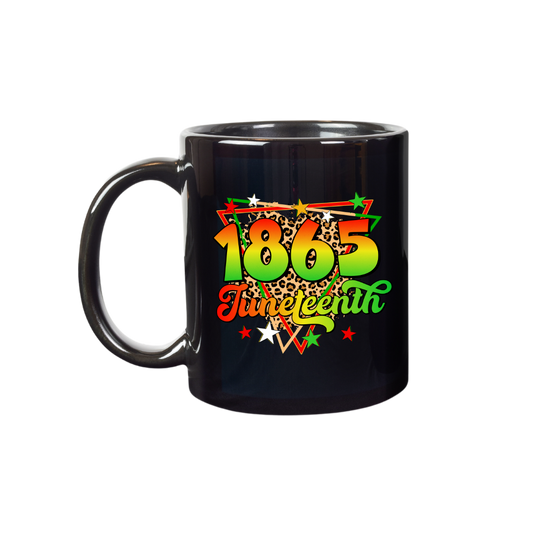 1865 Juneteenth Black Ceramic Mug