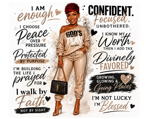 Gold Affirmations Tumbler Wrap