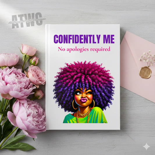 Confidently Me, No Apologies Required UVDTF Journal Decal