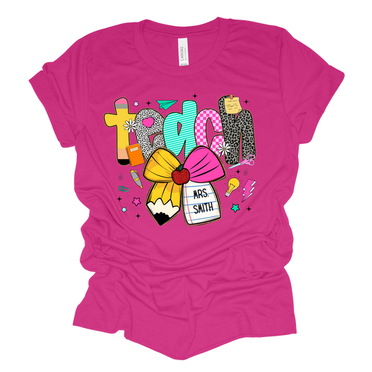 Teach Coquette Bow Tee