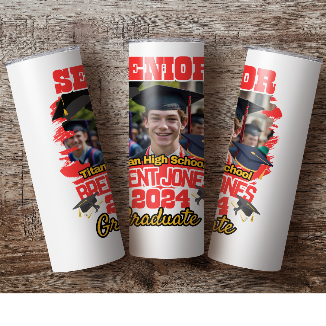 Custom Graduation Photo Sublimation Tumblers