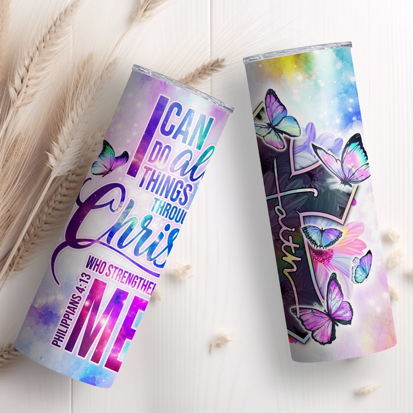 I Can Do All Things Through Christ Sublimation Tumbler (20 oz).