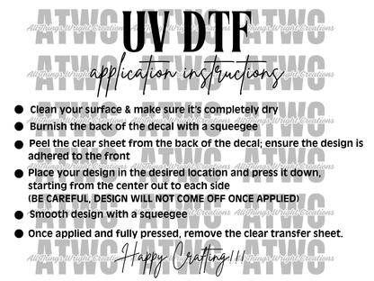 UVDTF Application Instructions Template