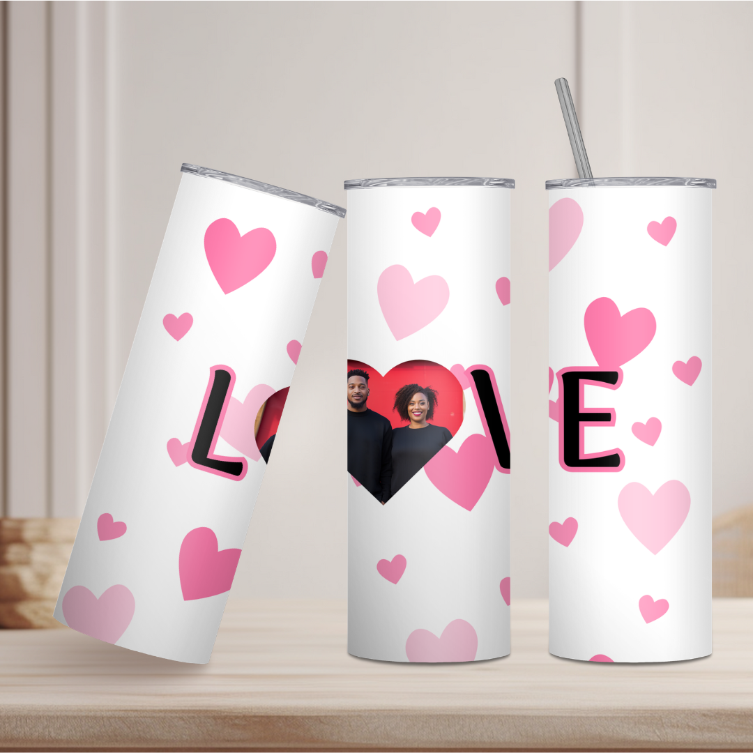 Valentine's Day Tumbler Wrap Template