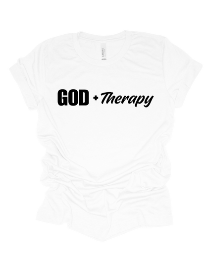GOD + Therapy T Shirt - White