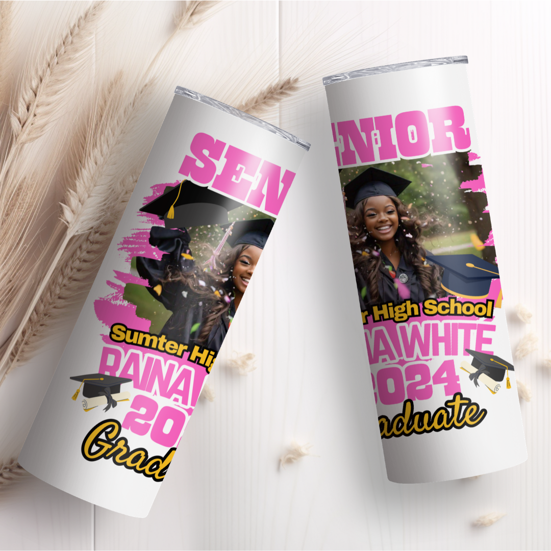 Custom Graduation Photo Sublimation Tumblers