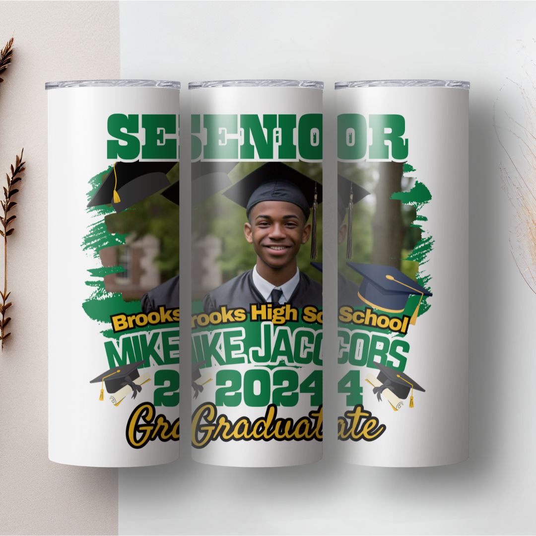 Custom Graduation Photo Sublimation Tumblers