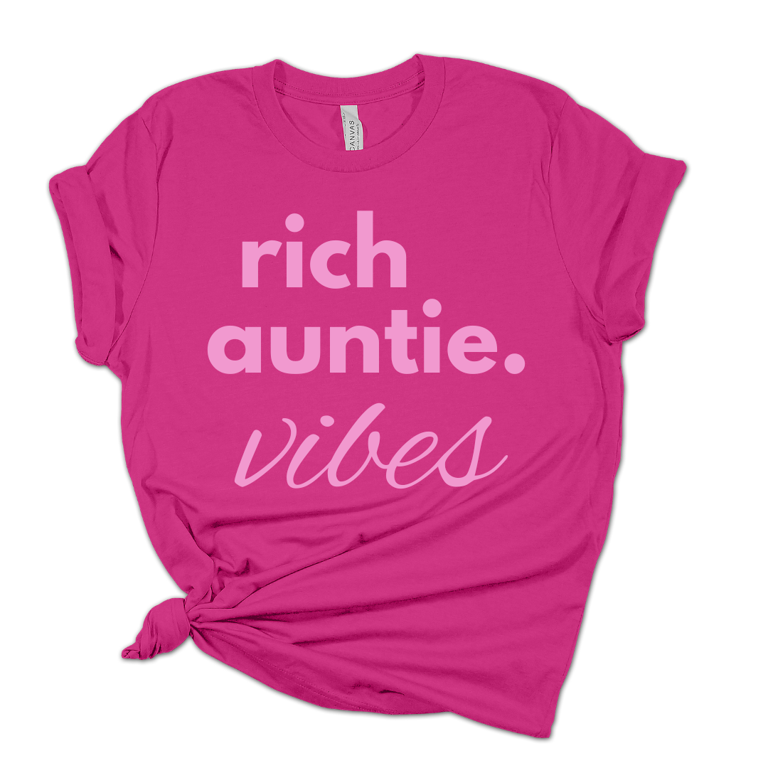 Rich Auntie. Vibes T Shirt