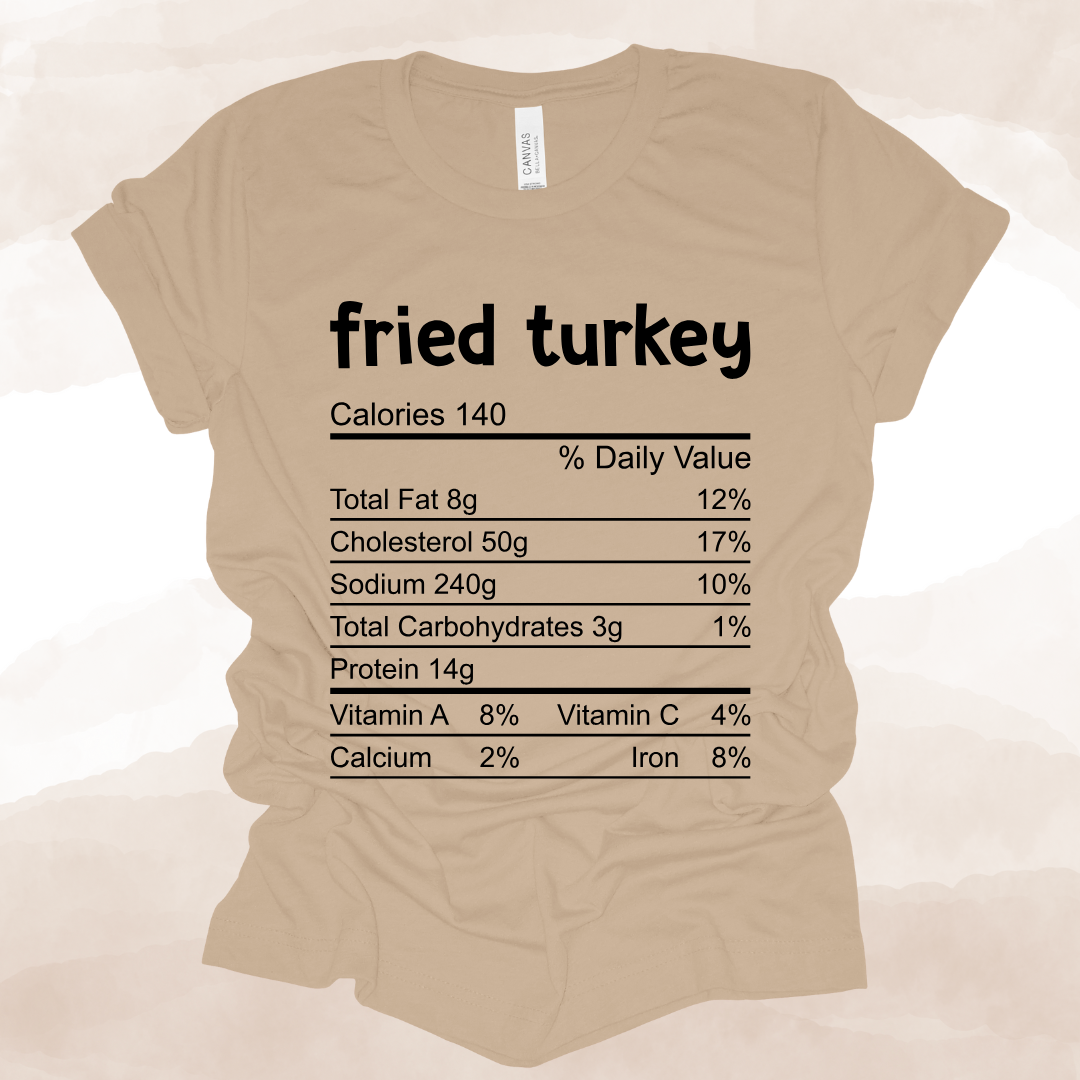 Thanksgiving Nutritional Facts T Shirts