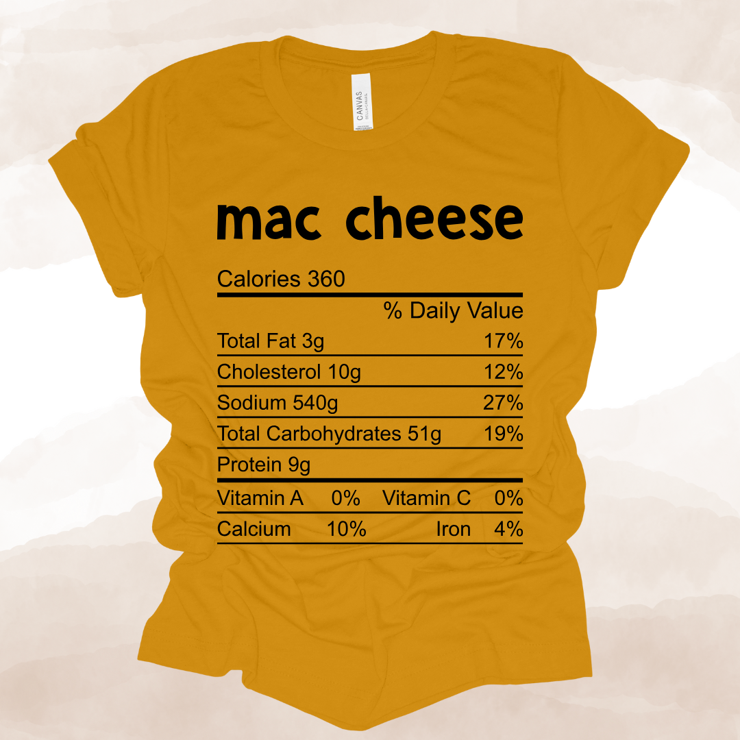 Thanksgiving Nutritional Facts T Shirts