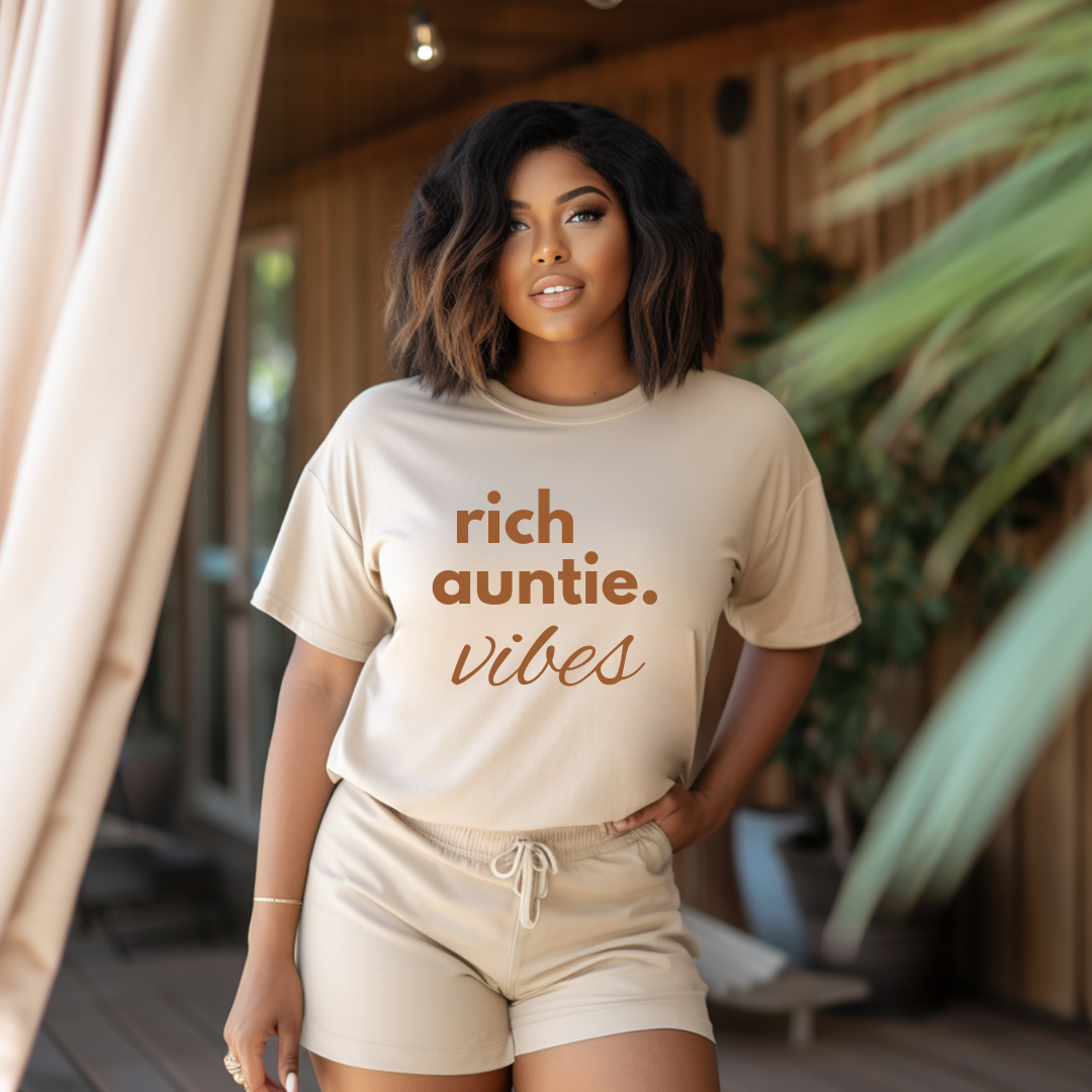 Rich Auntie. Vibes T Shirt