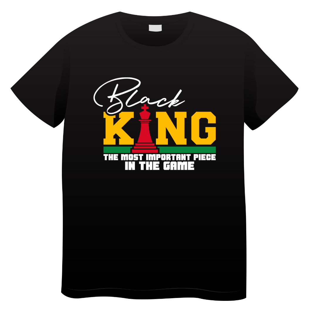 Black King Father's Day T Shirt