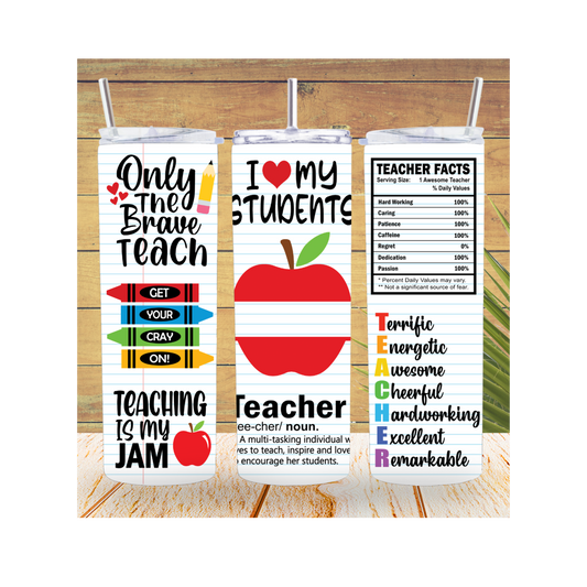 Teaching Is My Jam Sublimation Tumbler (20 oz)