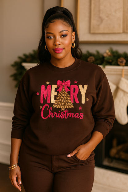 Merry Christmas Crochet Sweatshirt