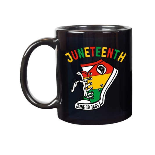 Juneteenth Sneaker Black Mug