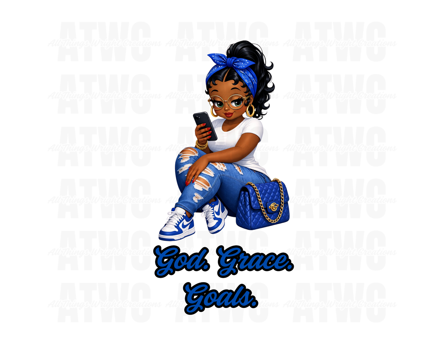 God. Grace. Goals. Sublimation Print