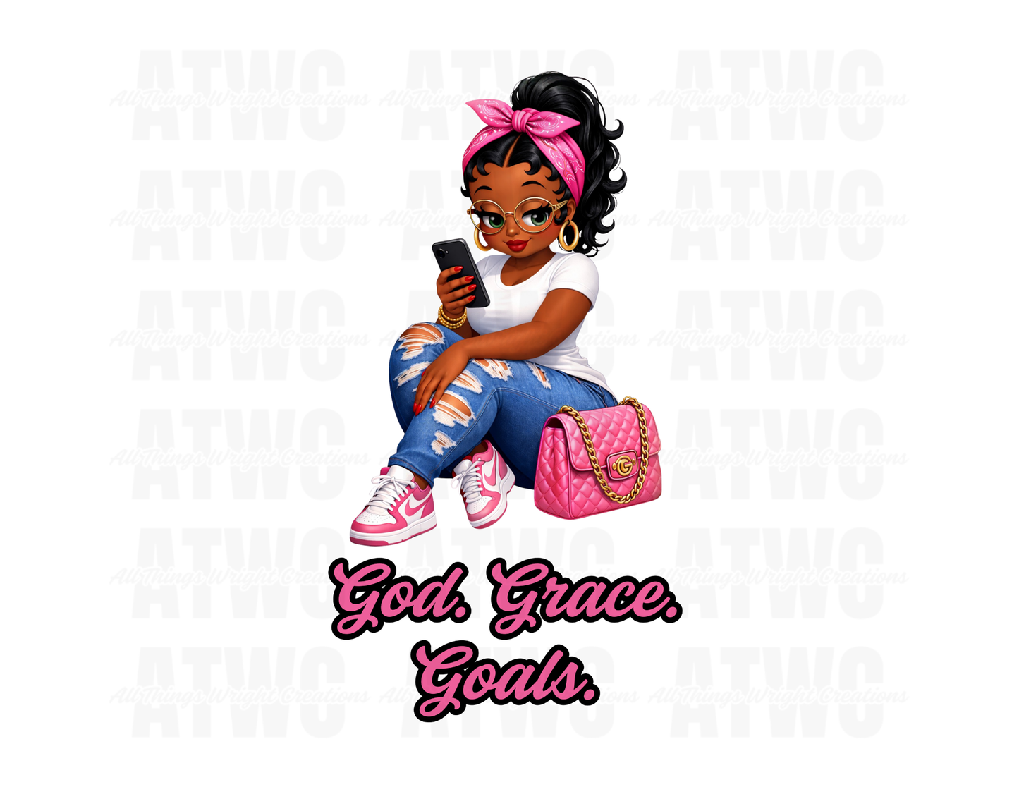 God. Grace. Goals. Sublimation Print