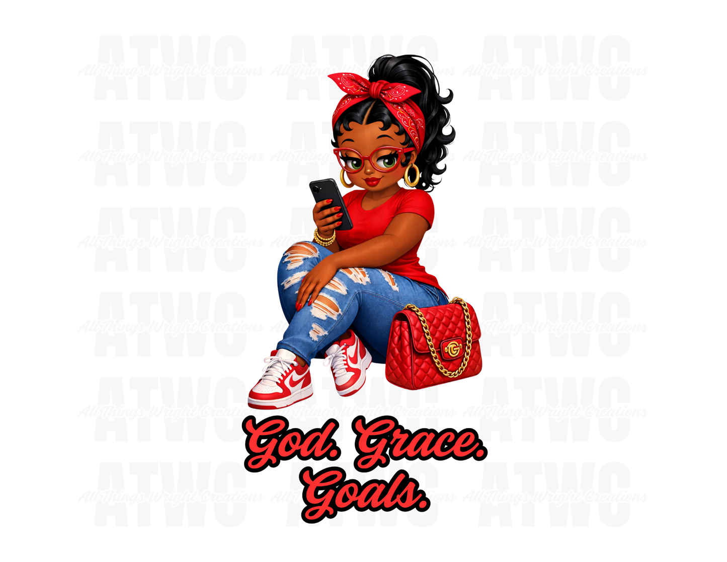 God. Grace. Goals. Sublimation Print