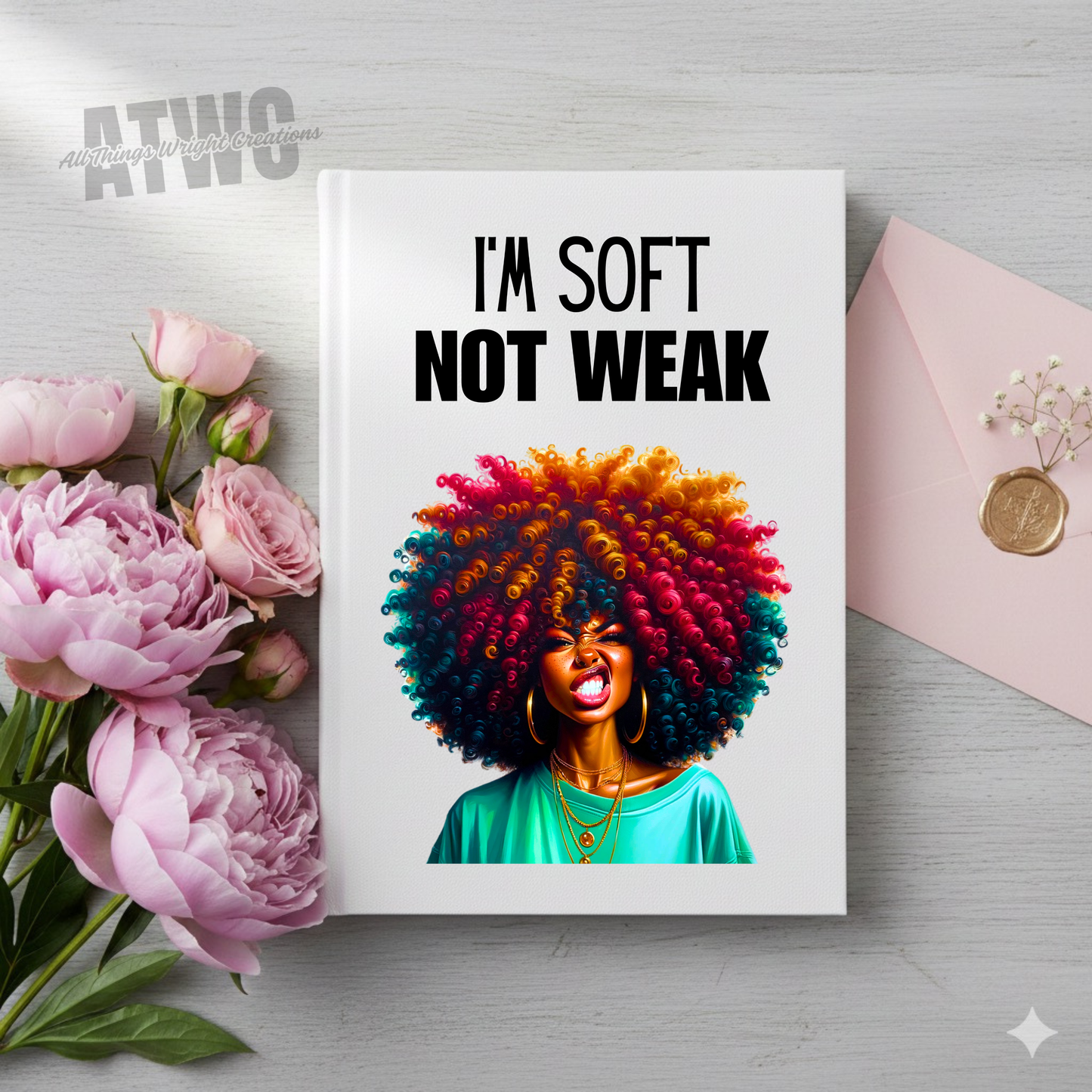 I'm Soft, Not Weak Journal +Bookmark