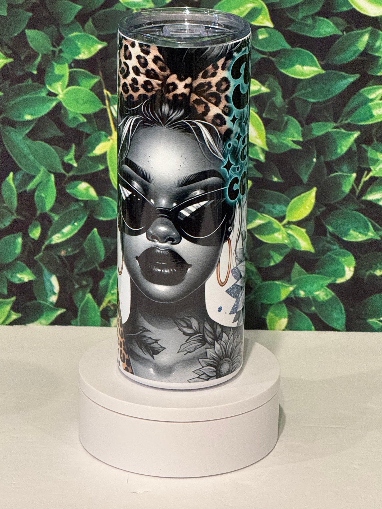 Leopard Glam Affirmation Sublimation Tumbler