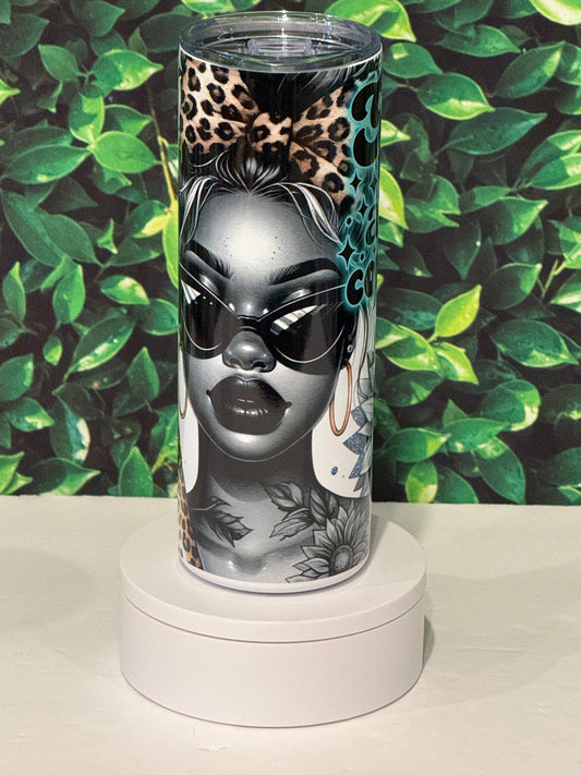Leopard Glam Affirmation Sublimation Tumbler