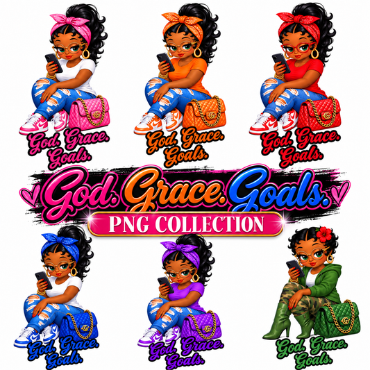God. Grace. Goals. PNG designs