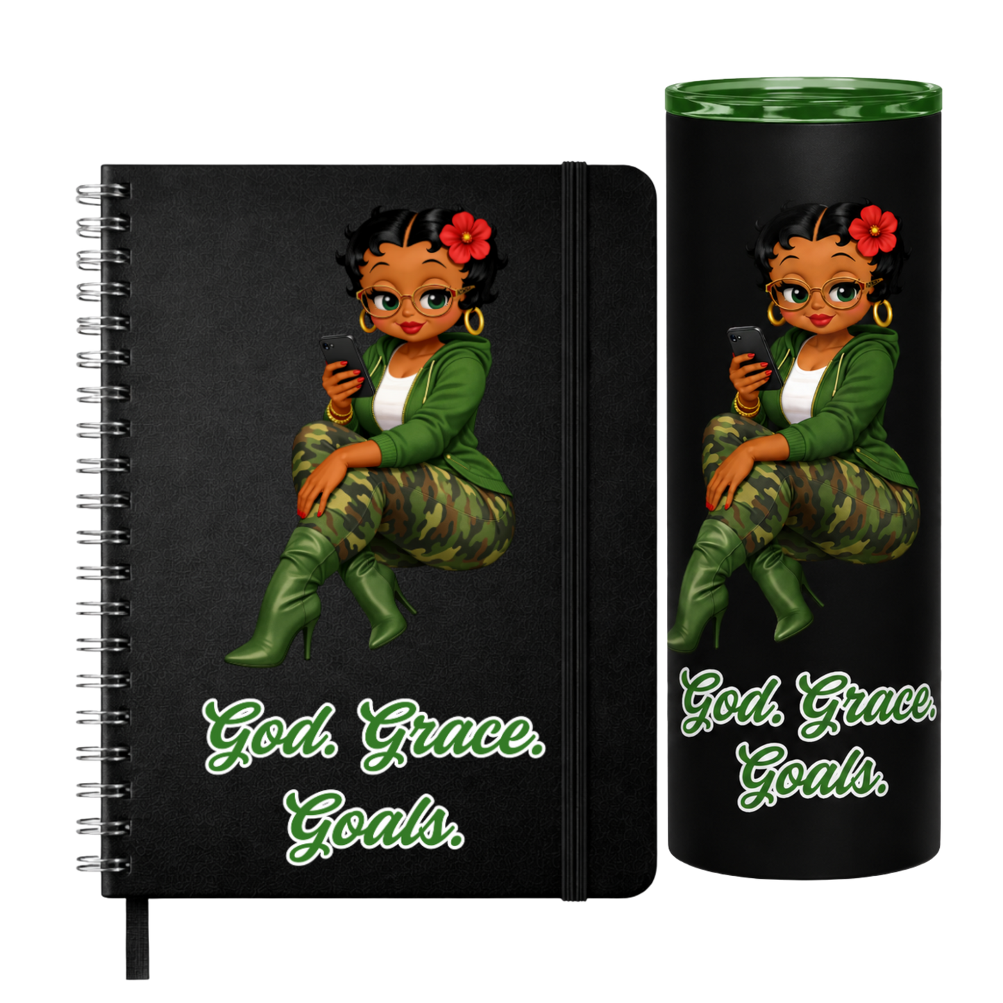 God. Grace. Goals. Tumbler and Journal
