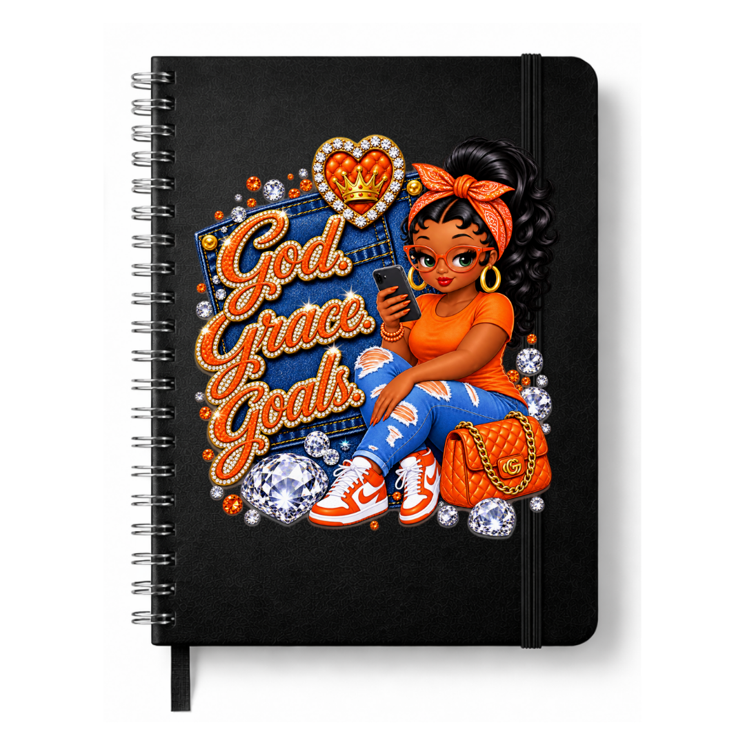 Orange God. Grace. Goals. Denim Decal