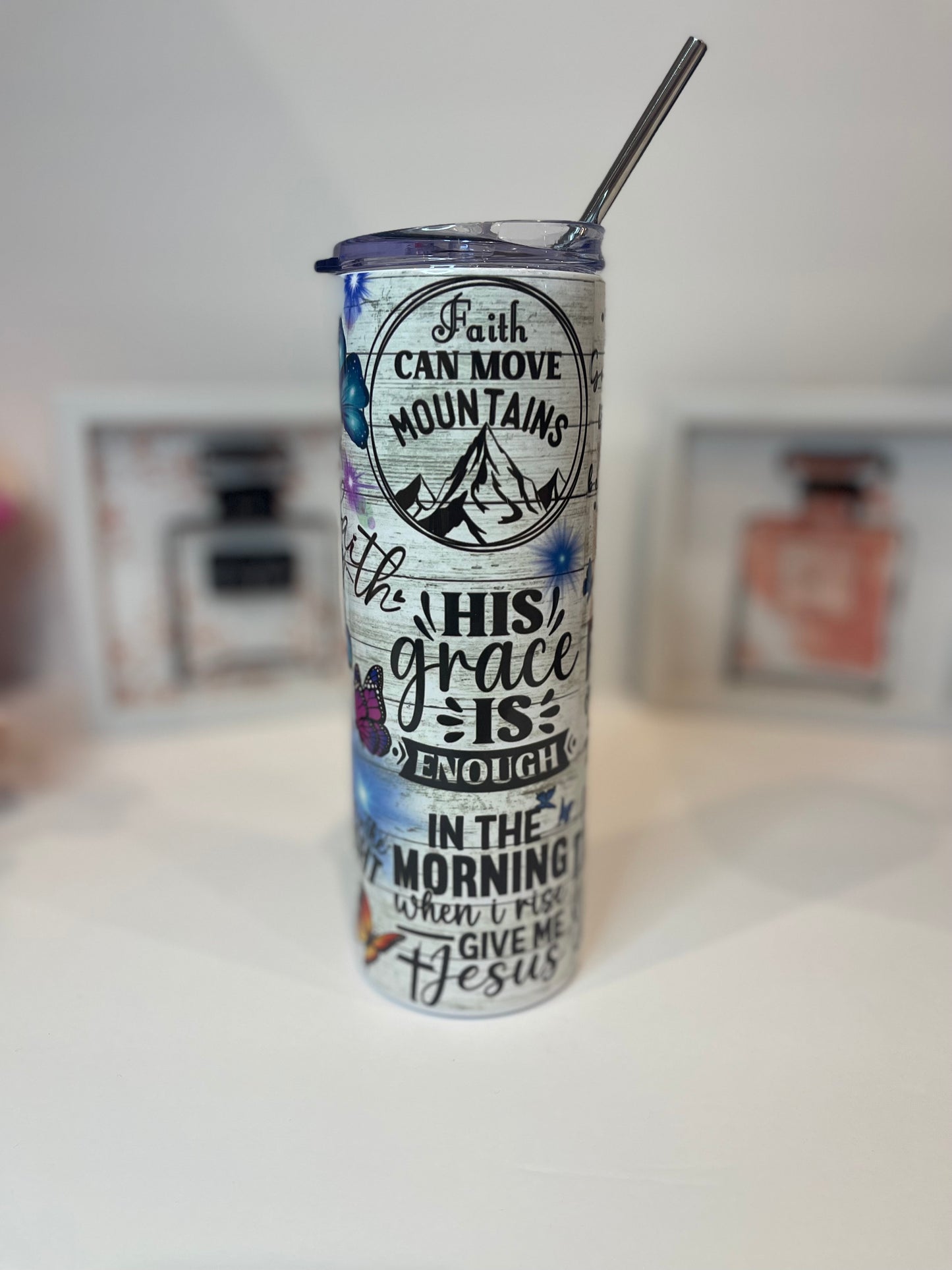 Faith Rooted In Christ Sublimation Tumbler (20 oz).