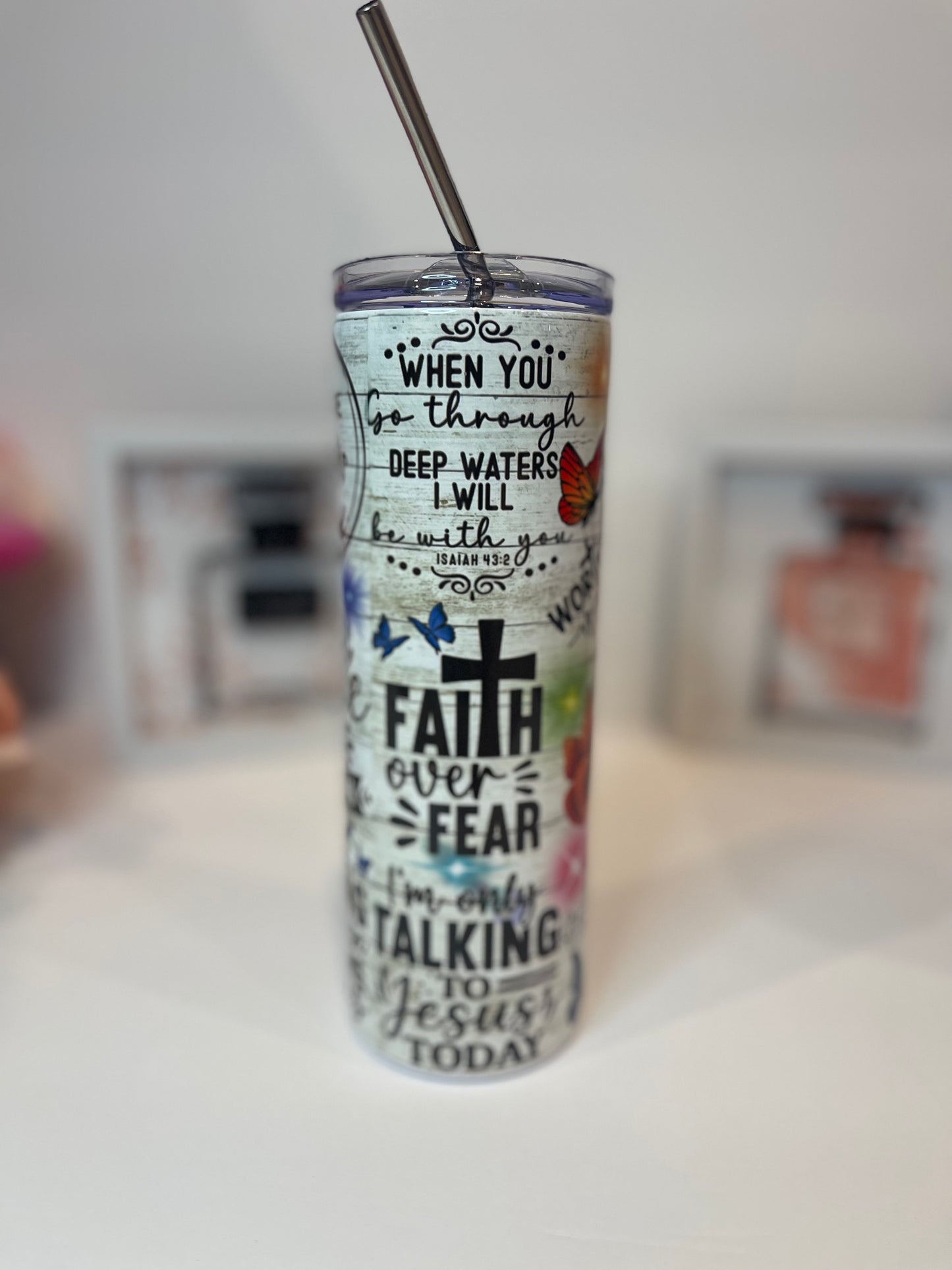 Faith Rooted In Christ Sublimation Tumbler (20 oz).