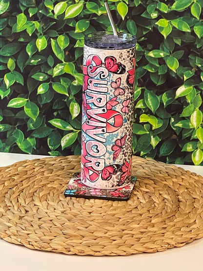 Survivor Breast Cancer Sublimation Tumbler